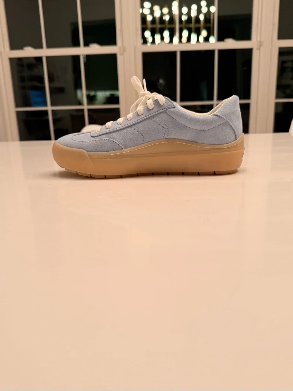 Dr. Scholl's Light Blue Suede Sneakers NEW Never Worn - Picture 6 of 8